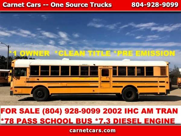 2002 International AM TRAM 78 Passenger Bus - $7,999 (Burkeville)